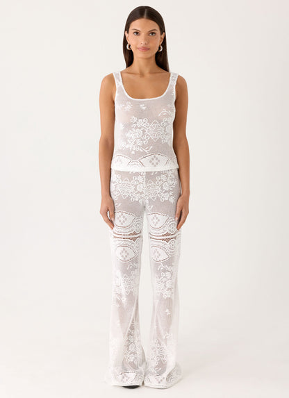 Bosten Low Rise Pants - White