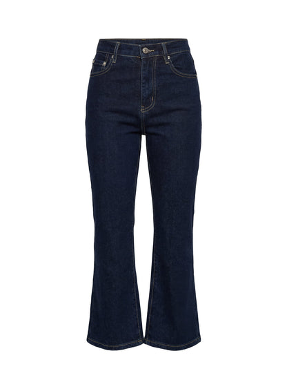 Cindee High Rise Cropped Jeans Raw Indigo