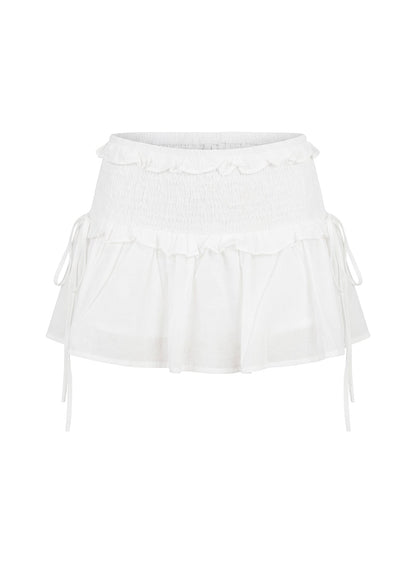 Corabel Ruffle Skort White