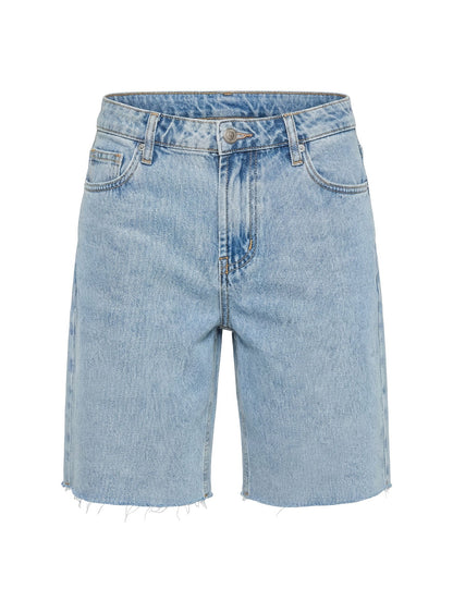 Cult Classic Longline Denim Shorts Light Blue Wash