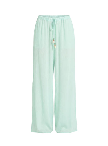 Distinction Chiffon Pants Aqua