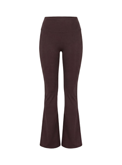 Energize Active Invisible Scrunch Flare Leggings Brown