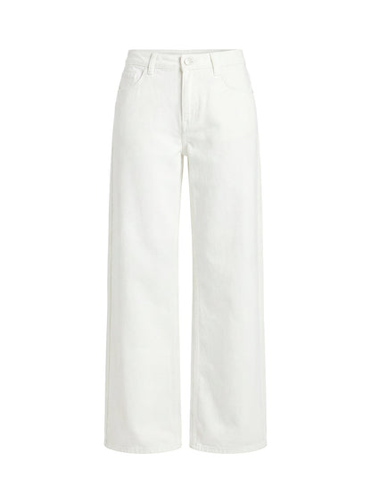 Ramos Low Rise Wide Leg Jeans White