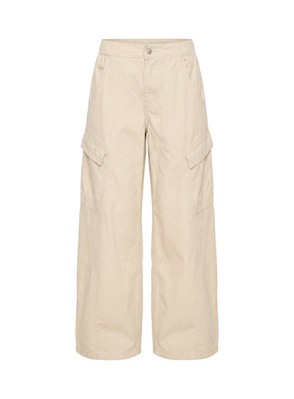 Selective Memory Low Rise Wide Leg Cargo Pants Cream