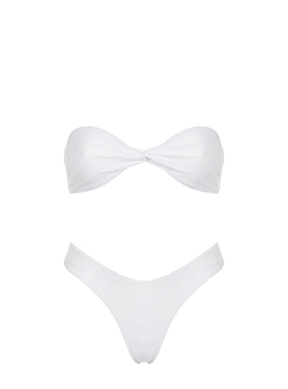 Tamrali Bandeau Bikini Top White